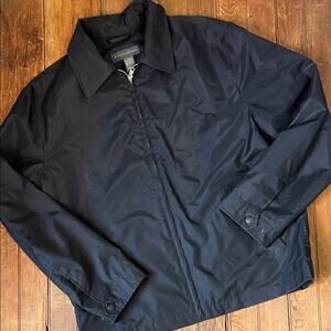 Vintage Y2K Banana Republic Men's black all weather, medium weight zip Jacket